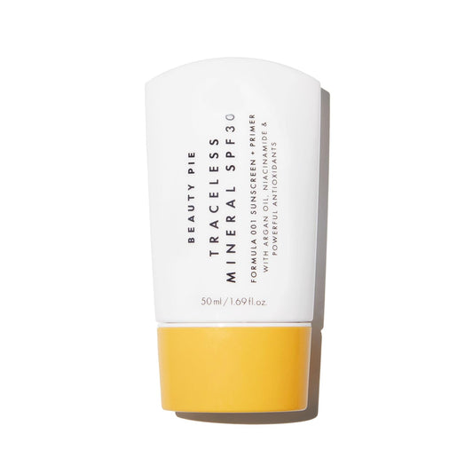Beauty Pie Traceless Mineral Sunscreen + Primer SPF 30, 1.69 fl oz (50 ml) – Invisible Mineral Protection with Niacinamide, Argan Oil & Antioxidants