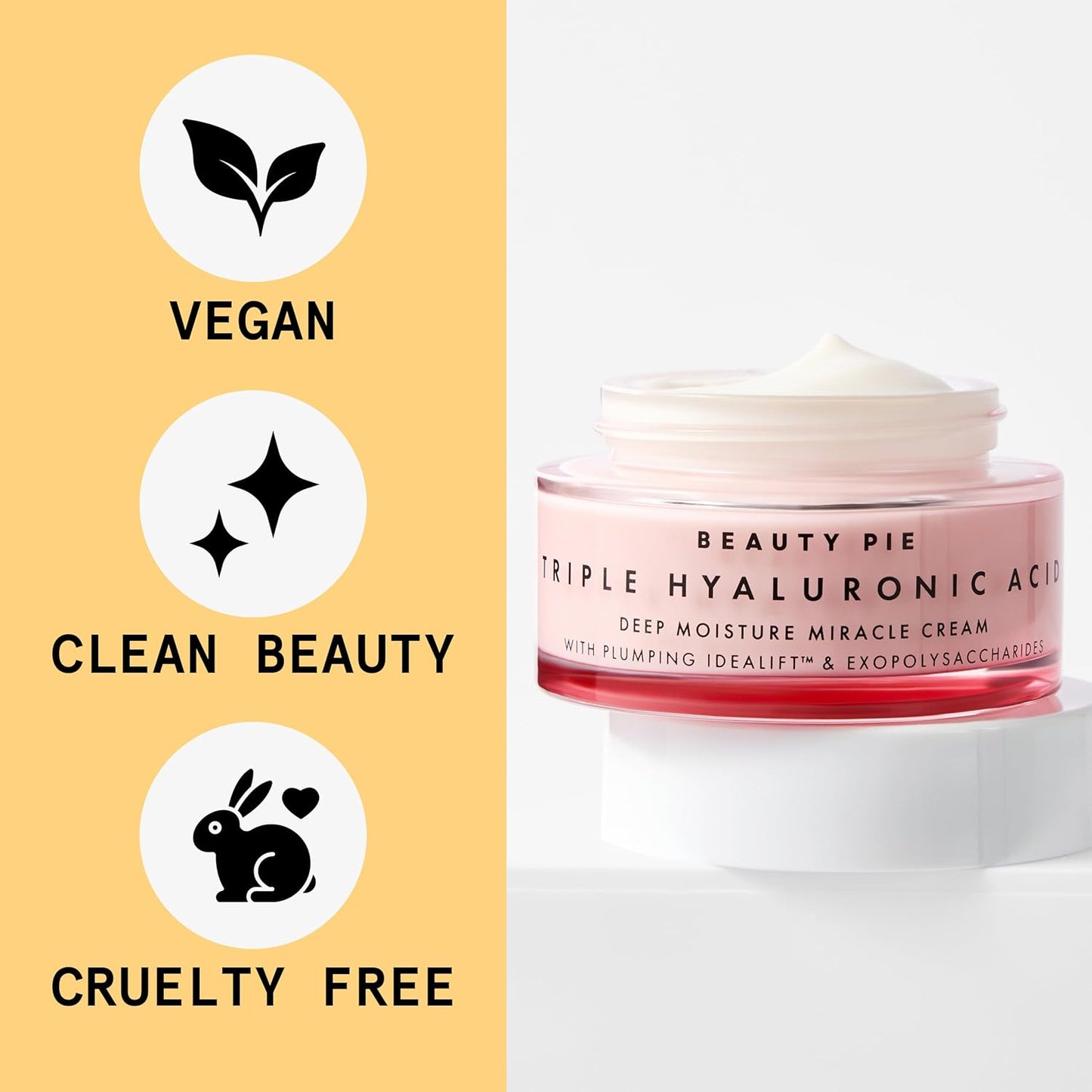 Beauty Pie Triple Hyaluronic Acid Deep Moisture Miracle Cream 50ml – Hydrating Face Moisturizer for Plumping, Firming & Anti-Aging