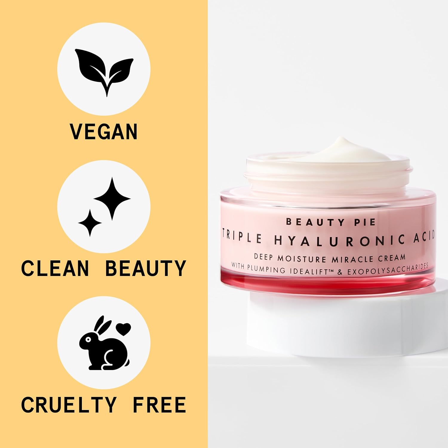 Beauty Pie Triple Hyaluronic Acid Deep Moisture Miracle Cream 50ml – Hydrating Face Moisturizer for Plumping, Firming & Anti-Aging