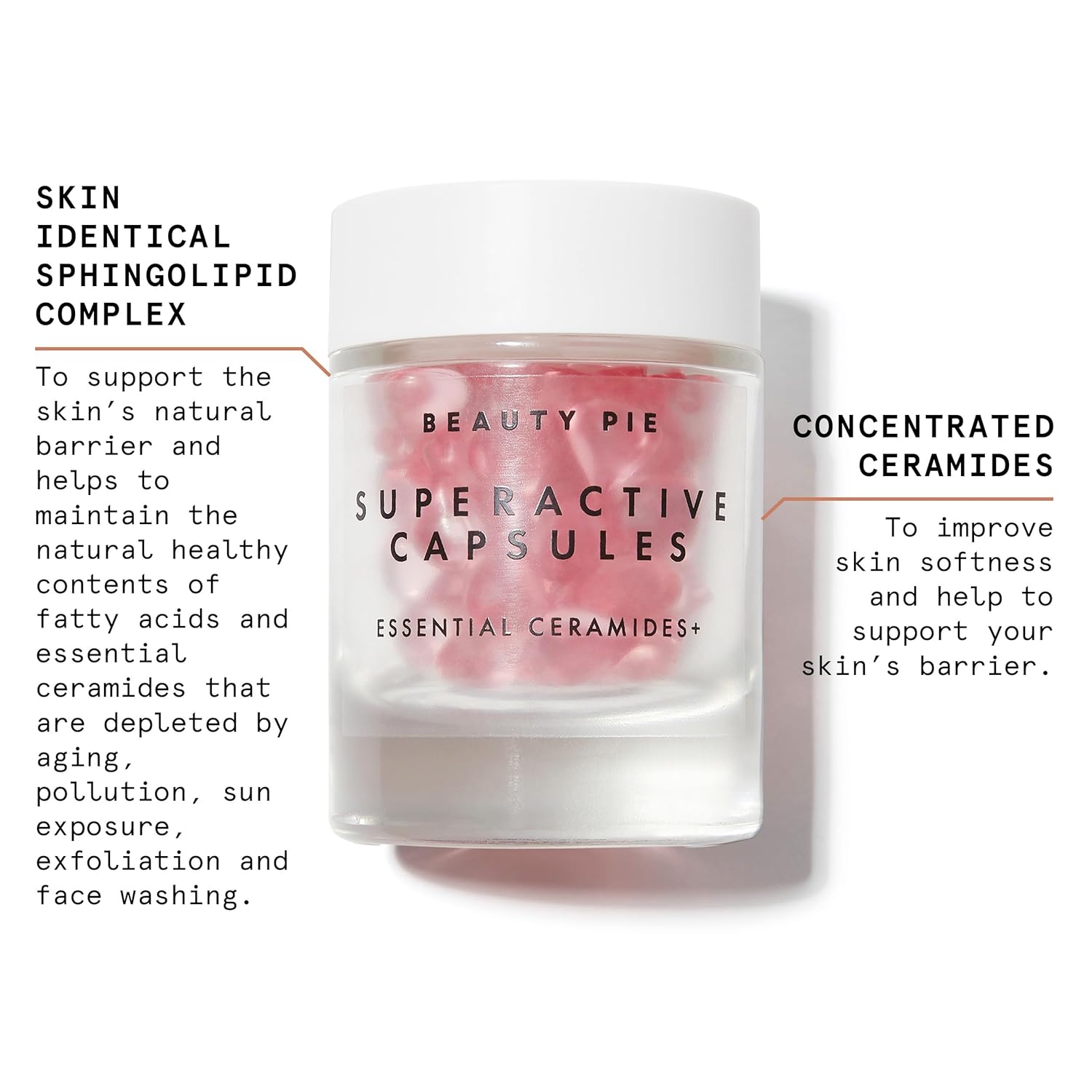 Beauty Pie Superactive Capsules Essential Ceramides + For Hydrating, Anti-Aging & A Healthy, Dewy Glow