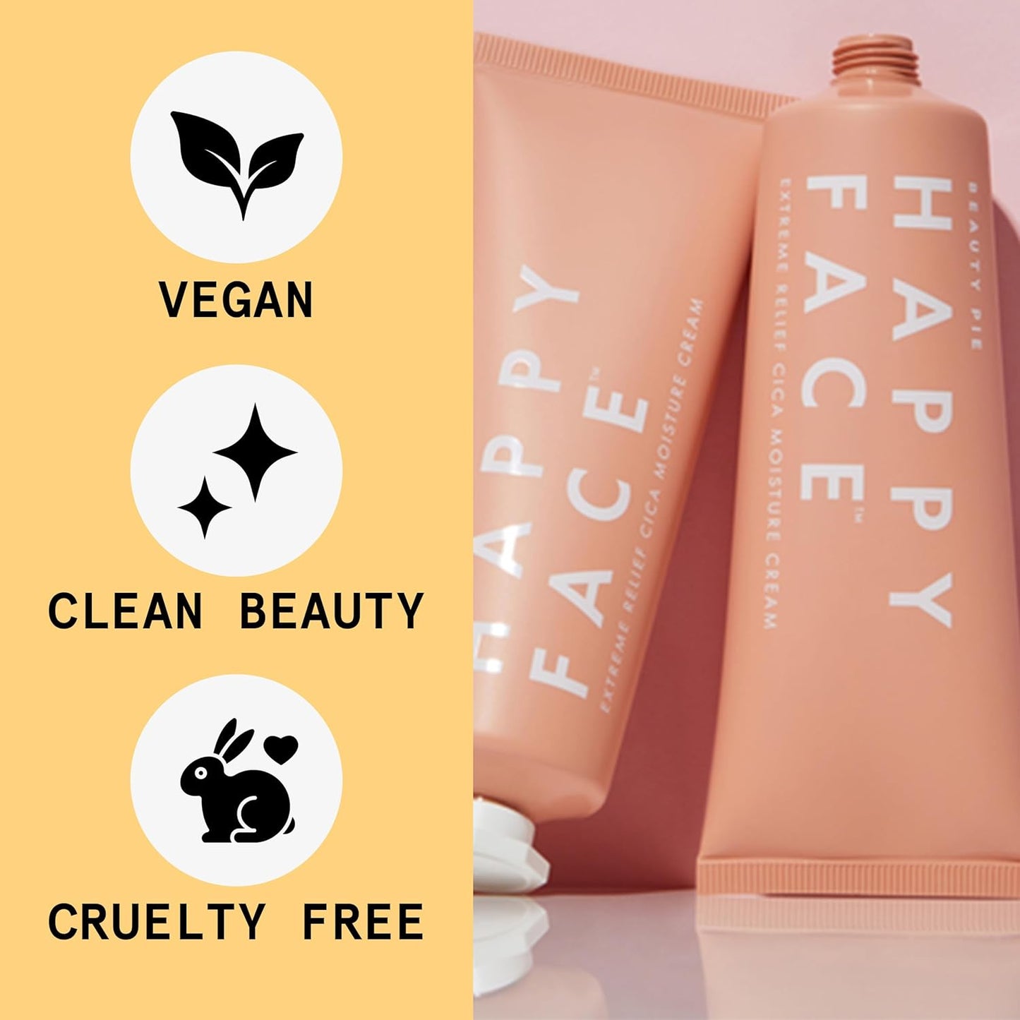 Beauty Pie Happy Face Extreme Relief Cica Moisture Cream For Sensitive Skin & Soothing, Calming Hydration