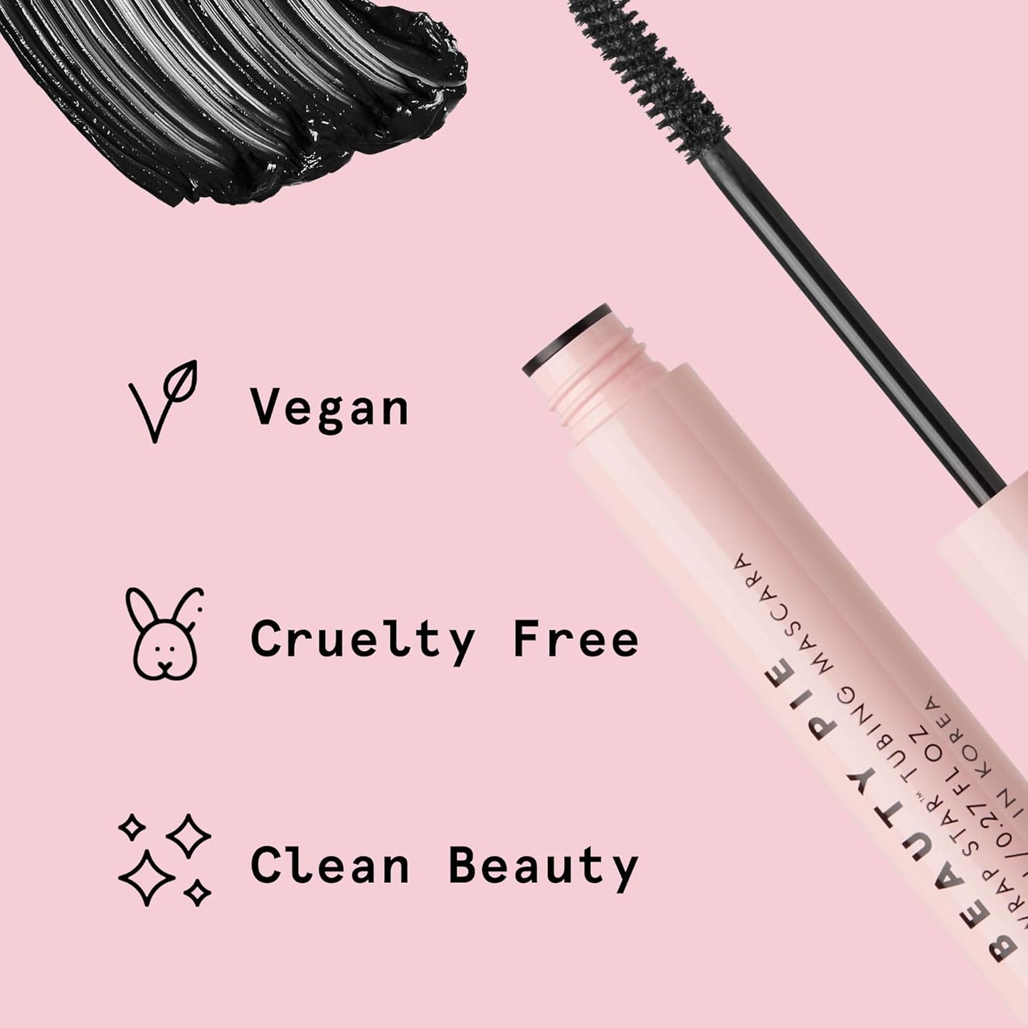 Beauty Pie Wrap Star Tubing Mascara, 0.27 fl oz – Classic Black, Smudge‑Proof, Flake‑Proof Lengthening & Curling with Glossy Finish, Sensitive‑Eye Safe