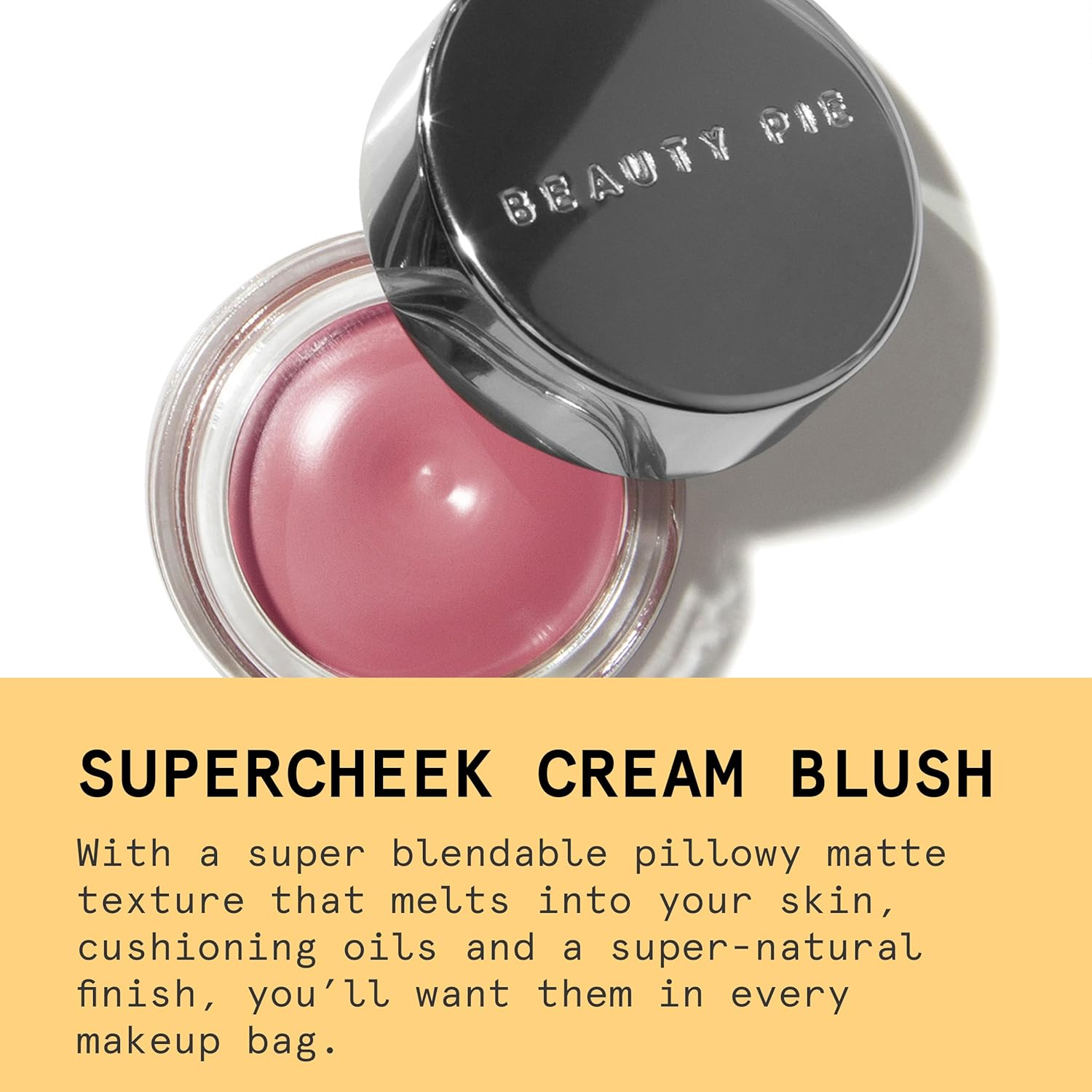 Beauty Pie Supercheek Cream Blush (Bare Blush); A universally-flatting cool-toned nude pink shade; From one of the leading labs in Italy