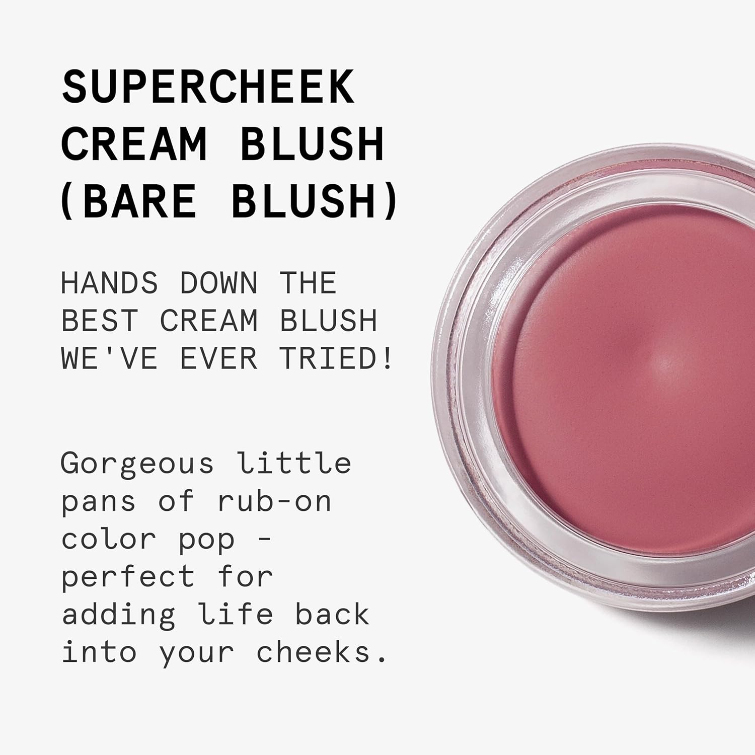 Beauty Pie Supercheek Cream Blush (Bare Blush); A universally-flatting cool-toned nude pink shade; From one of the leading labs in Italy